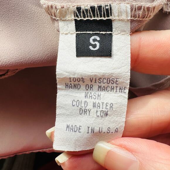 Lisakai Taupe Strappy Flowy Low Back Tank Top Blouse S - Picture 8 of 10